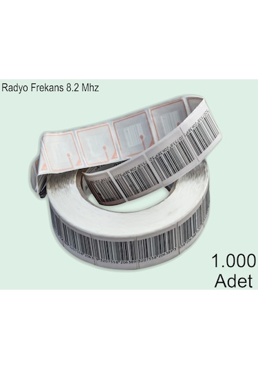 4x4 Cm Barkodlu Alarm Etiketi Rf Radyo Frekans 1000'li Rulo