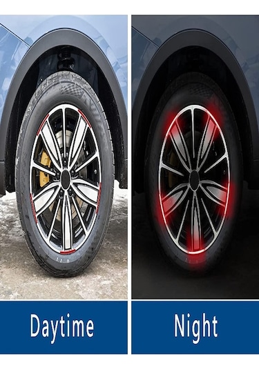 Jant Reflektörlü Oto Sticker Yapıştırma Işıldak Oto Aksesuar