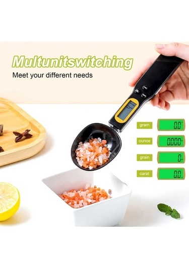 Fastbuy Wangxi Aıtalk 2 Adet Sarı Taşınabilir Dijital Mutfak Terazisi 500g 0.1g Ölçüm Çoklu Birim Dönüşüm Asılabilir Tasarım Sarı