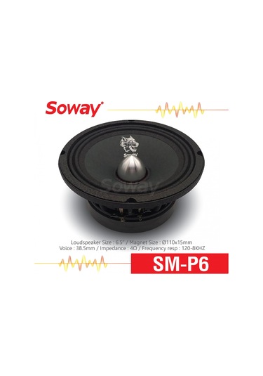 Soway P6 16 Cm Kurşun Göbek Profesyonel Midrange 300w 100rms 2adt