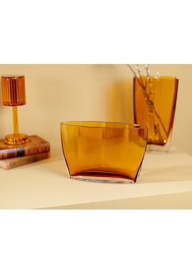 Madame Coco Les Orres El Yapımı Cam Vazo 1kvazo0320 28x19 Cm-gold