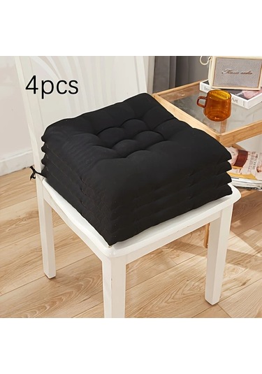 Topnotch 4 Adet Mor Yumuşak Nefes Alabilir Kare Koltuk Minderi - Modern Dayanıklı Mor