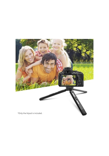 Mini Metal Tripod Alüminyum Alaşımlı Masaüstü Standı Tripod 1/4 İnç Vida İle Dslr Ildc Kamera Video Kamera Projektör İçin Siyah