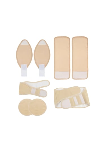 Qingmipy "yeniden Kullanılabilir 4'lü Hint Yağı Pedi Seti - Diz Ve Ayaklar İçin Sızıntı Önleyici"