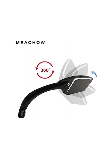 Meachow Me-002Sr Sağ Bisiklet Aynası Kelepçe Montaj Gümüş Lens