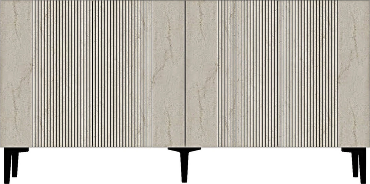 Ka1511bt Corsa150 Konsol, Kahve Köşesi, Tv Sehpası Beyaz-traverten Kapak 150cm Beyaz