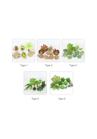 Xiyyadms Ta10 Dıy Yapay Sukulent Bitki Seti - Bakımı Olmayan Ev Dekorasyonu, Duvar Yeşilimi, Doğal Stili Evinizde