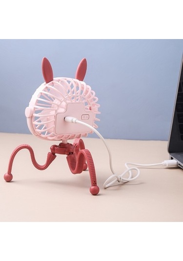 Sevimli Karikatürler Ahtapot Taşınabilir Usb Fanlar El Bebek Arabası Braketi Sessiz Fan Mini Standı Fanlar Zrkqpw Var Ayaklı Pembe 5 Adetten Az