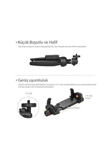 Sanger Sg-2510R Kumandalı Mobil Youtuber Tripod