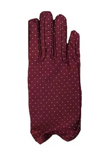 Bordo Renk Puanlı Çocuk Eldiveni