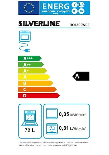 Silverline BO6502W02 Ankastre Fırın Beyaz