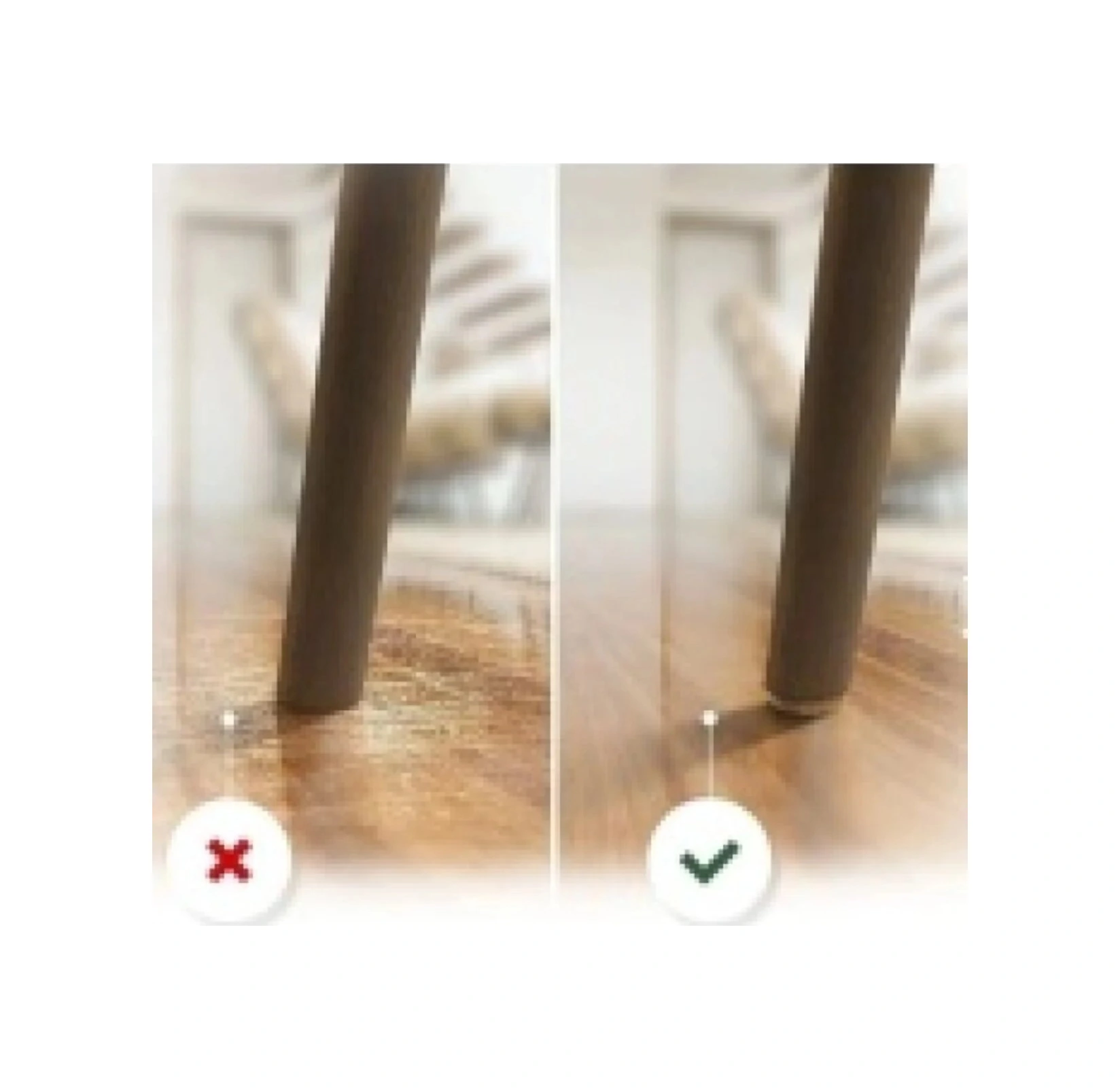 Zemin Koruyucu 50 Mm Kahve Keçe, Ses Ve Çizik Önleyici Kahve Mobilya Keçesi 2 Adet Açık Kahve