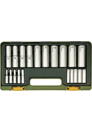 Proxxon 23292 1/4-1/2 20 Parçalı Uzun Lokma Takımı