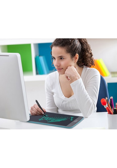 Youmex 12 İnç Siyah Akıllı Lcd Kalem Tahtası - Kilitleme Tuşu Ve Bölgesel Silme Özelliği İle Çocuklar İçin Çizim Ve Yazma Tablosu Siyah