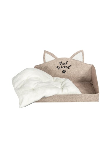 Lonavizyon Keçe Kedi Köpek Yatağı 50 x 38 x 15 CM