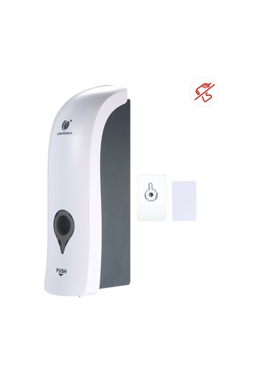 Reedark Duvar Montajlı 300ml El Sabunu Dispenseri - Manuel Basma Tipi, Delme Yok Kurulum, Banyo/ev/konut Kullanıma Uygun, Beyaz Cd-1049a Diğer