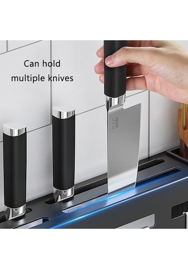 Sones Mutfak Duvara Monte Raf Delme Çubukları Tutucu, Renk: Fırçalanmış 40cm