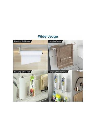 Novahub Tamamen Paslanmaz Çelik Duvara Monte Havluluk, Tuvalet Kağıdı Tutucusu, 32,5 Cm Gümüş Diğer