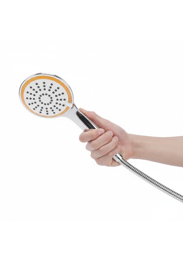 El Duş Başlığı Uzay - Turuncu Şeritli - Birden Fazla Akış Modu Krom