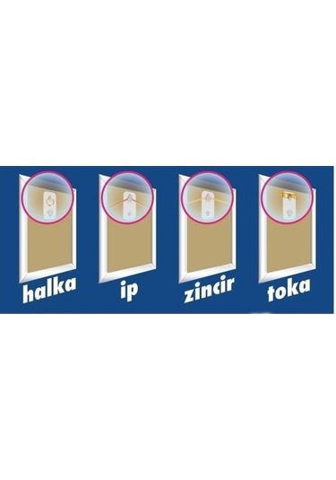 Kendinden Yapışkanlı Tablo Çerçeve Saat Askısı 2 Adet 3 Kg Taşır