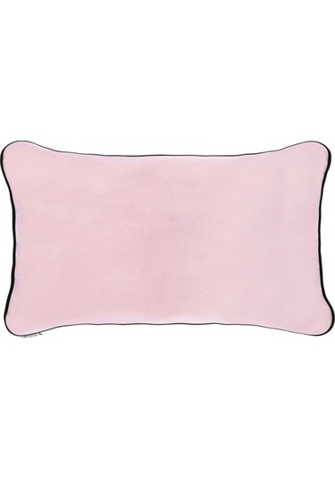 Biyeli Kırlent Yastık Kılıfı Açık Pembe 50x30