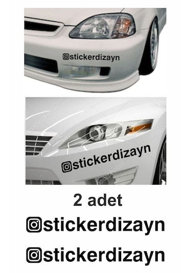 İnstagram Kişiye Özel Sosyal Medya Instagram Araba Oto Motosiklet Sticker 00926 15 Cm