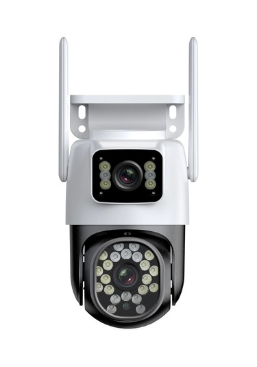 Fhd 2mp Çift Kameralı Çift Ekranlı Ptz Outdoor Güvenlik Kamera...