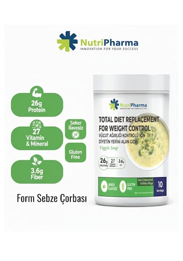 Whey Proteinli Diyet Sebze Çorbası Yüksek Proteinli Çorba Öğün Tozu, 600g Diğer