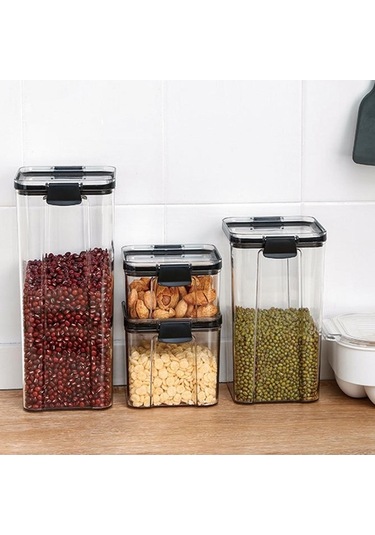 Pazly 1300 Ml Neme Dayanıklı Şeffaf Kavanoz Kapağı - Gıda Depolama Kavanozu Diğer