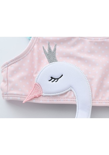 Pembe Kuğu Mayo Kız Bebek Çocuk Mayo Pembe