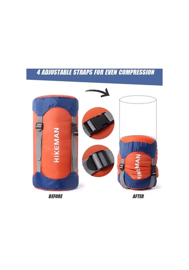 Turuncu Açık Kamp Uyku Tulumu Seyahat Yürüyüş Çuval Taşınabilir Ultra Hafif Su Geçirmez Saklama Torbaları Giyim İçin 15 L M