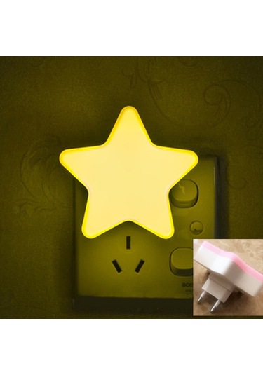 Jeehugo Otomatik Işık Kontrollü Led Gece Lambası - 0.5w Enerji Tasarruflu, Sarı Işık, Avrupa Şarj Aleti, Yatak Odası/ Koridor Uygun Diğer