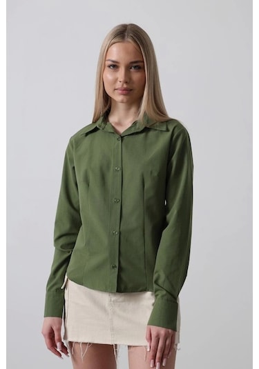 Basic Gömlek - Koyu Haki Koyu Haki