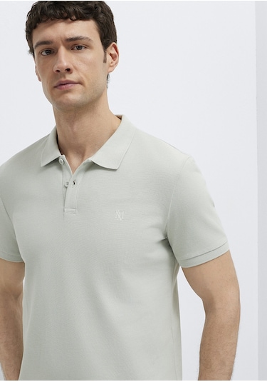 Mavi - Mavi Mühür Logo İşlemeli Yeşil Polo Tişört 8804370148