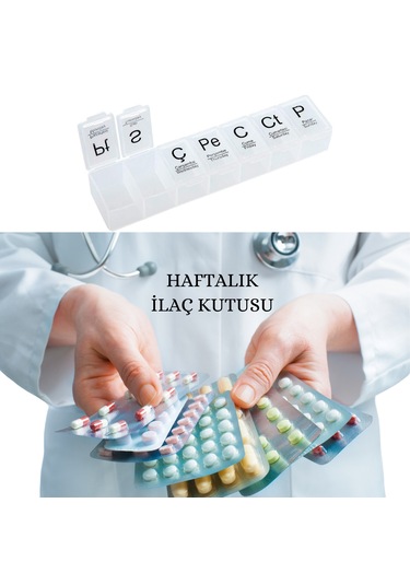 2 Adet Haftalık İlaç Kutusu İlaç Kutusu Düzenleyici