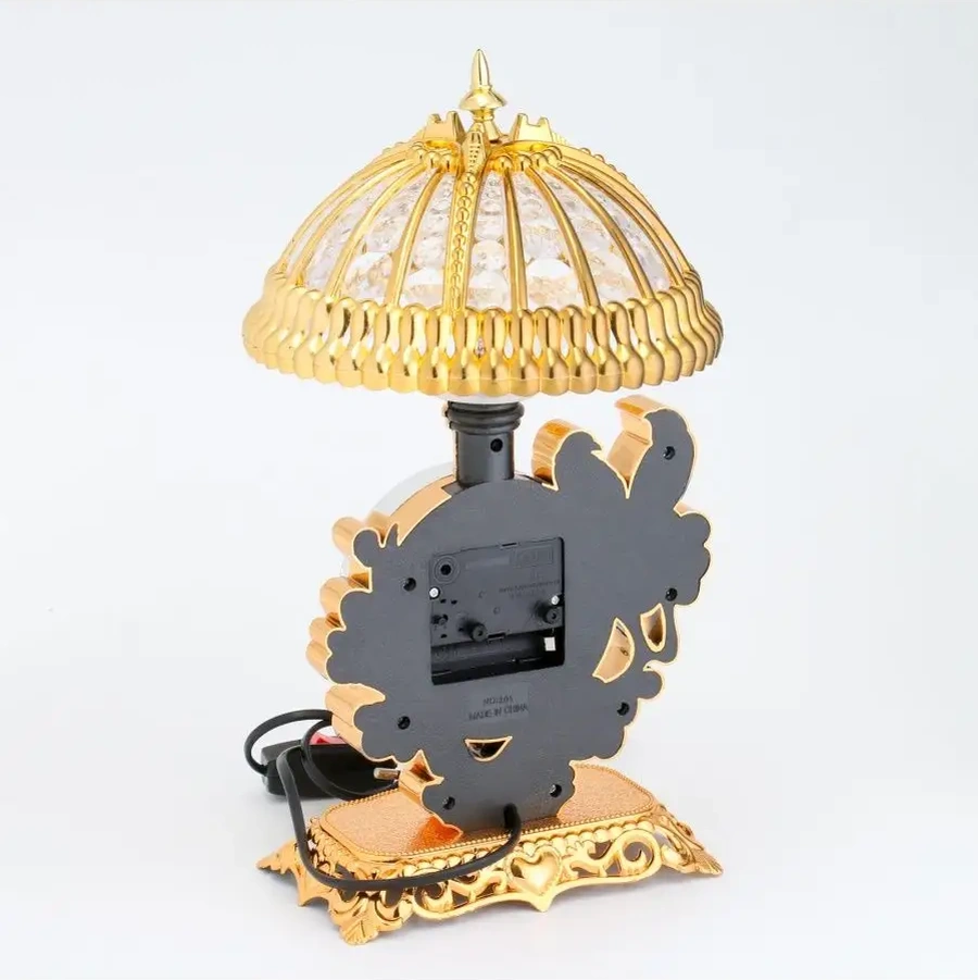 Simalend Retro Mutfak Lamba Masa Saati Papağanlar İle Çalar Saat 17775140 Altın Rengi