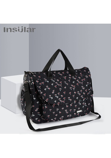 Xindoker Siyah Çok Fonksiyonlu Anne Bebek Çantası - İç Mekan Düzeni, Isı Yalıtımı, Bebek Arabası Bağlama Ve Değişme Pedli 4'ü 1 Torba Siyah