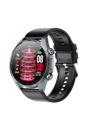 Spovan Cardio 3 EKG Tansiyon Analiz Şeker AI Akıllı Saat (Distribütör Garantili)