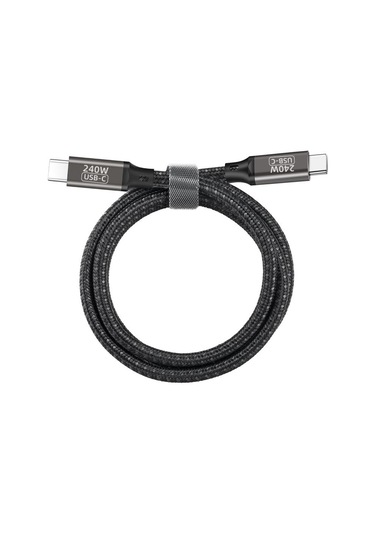 Siyah Qg02 Type-c To Type-c Pd3.1 Data Kablosu 240w 480mbps 3 Metre