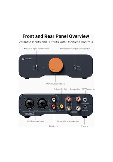 Fosi Audio ZA3 Stereo Amplifikatör 2 Kanal 48V Güç Kaynağı