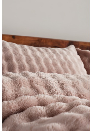 Bubble Battaniye Seti Tek Kişilik Pudra Pudra