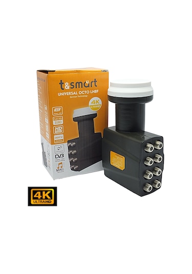 T&Smart 0.8Db Ultra Hd 4K Unıversal 8 Çıkışlı Lnb