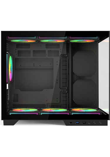 Hyper Rocket V332 Micro-atx 7 Argb Fan Siyah Oyuncu Kasası
