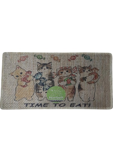 Nanbell Jüt Halı Kedi Tırmalama 70x43 Cm Desenli No:1