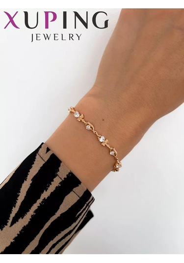 Xuping Xuping. Taşlarla Süslenmiş Kadın Bilezik. 238409146 Altın