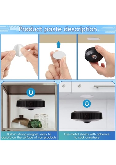 Xuweiwei 6 Adet Disk Işıklar Led Işıklar Dolap Altı Işıkları Şarj Edilebilir 1000mah Pil Rgb Işıklar Usb Şarj Ahşap