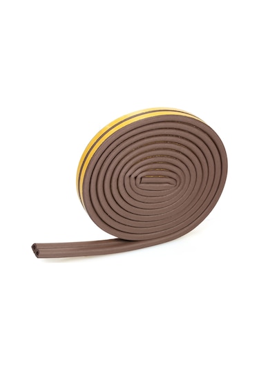 Qingmipy 5m Kahverengi D Tipi Epdm Spreyli Kaynaklı Zarfı, Ahşap Kapı Gürültü Engeli Ve Çarpma Emici Bant