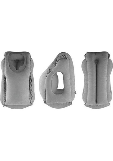 Pazly Gri Seyahat Uyku Tulumu, Taşınabilir Boyun Yastığı, Uçak-tren-otobüs İçin Kolay Uyku Kolay Şişirilir Gri