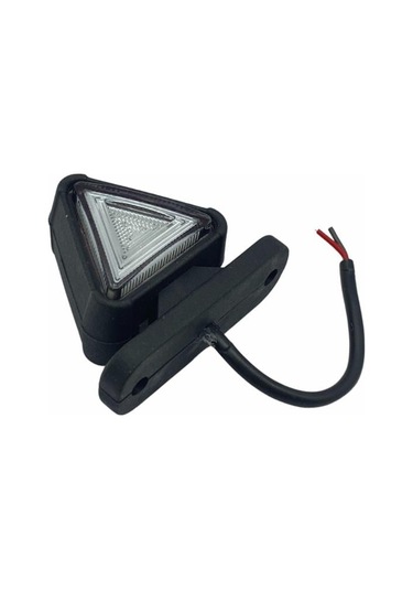 12v-24v Takoz Lambası Mini Üçgen Kırmızı-beyaz Neon Edli 54 54 Mm