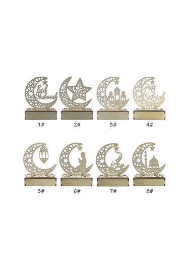 Xiyyadms Ahşap Aydınlatmalı Ramazan Ayı Heykeli - Dekoratif Led Lehim Ürünü - Jm01932 Modeli Pil Dahil Değil Diğer